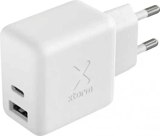 Xtorm 30W GaN Wall Charger Duo-Poorts Oplader met USB-A en USB-C Wit afbeelding 1