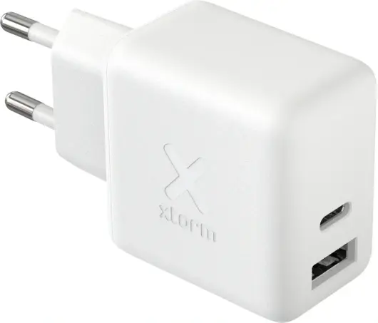 Xtorm 30W GaN Wall Charger Duo-Poorts Oplader met USB-A en USB-C Wit afbeelding 3