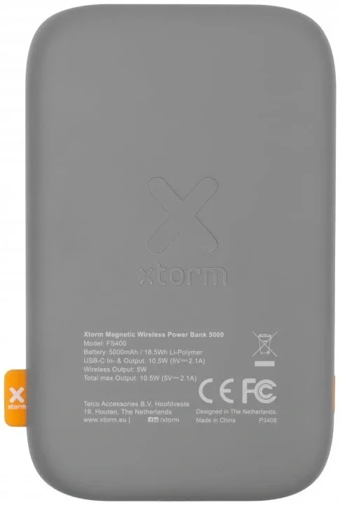Xtorm Magnetic Wireless Draadloze MagSafe Powerbank 5.000 mAh Grijs afbeelding 6