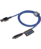 Xtorm Solid Blue USB naar Micro USB Gewoven Kabel 1M Blauw
