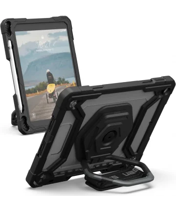 UAG Plasma iPad 10.2 Hoes met Ingebouwde Screen Protector Zwart Ice Hoesjes