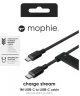 Mophie Charge Stream USB-C naar USB-C Kabel 60W Power Delivery 1M Zwart