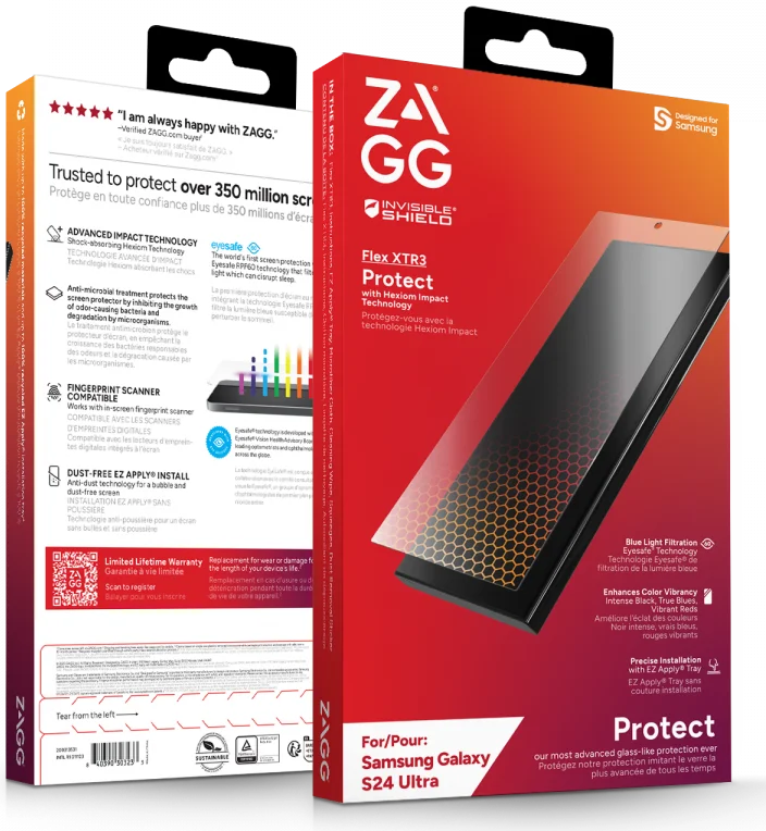 ZAGG InvisibleShield Flex XTR3 Samsung Galaxy S24 Ultra Protector afbeelding 11