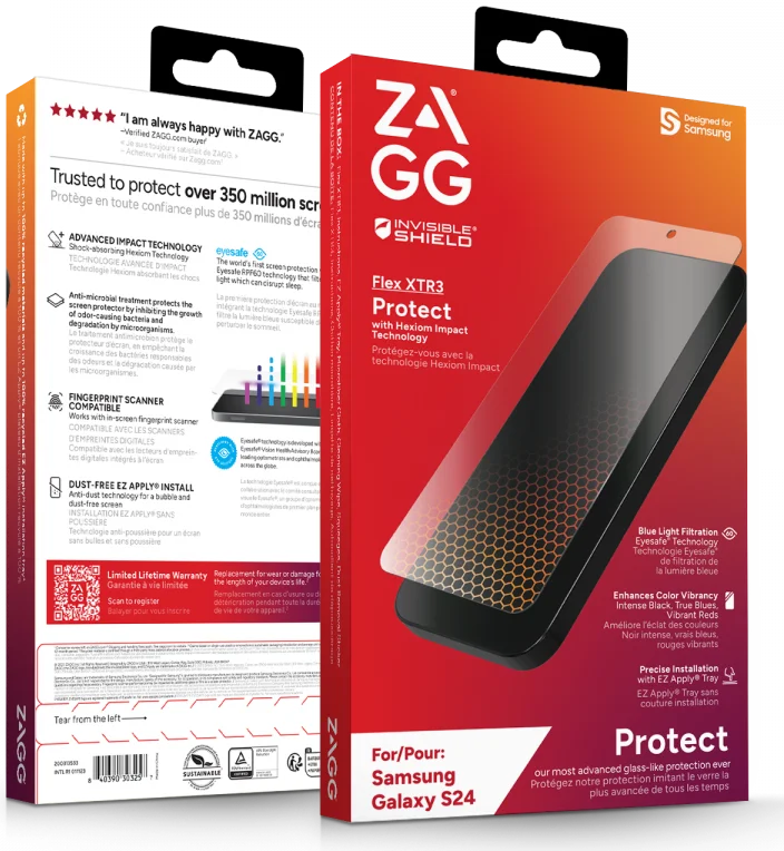ZAGG InvisibleShield Flex XTR3 Samsung Galaxy S24 Screen Protector afbeelding 11