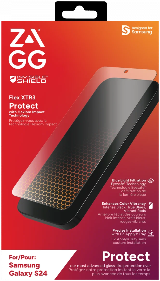 ZAGG InvisibleShield Flex XTR3 Samsung Galaxy S24 Screen Protector afbeelding 9