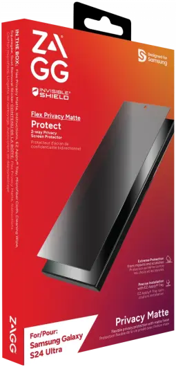 ZAGG InvisibleShield Flex Privacy Samsung Galaxy S24 Ultra Protector afbeelding 10