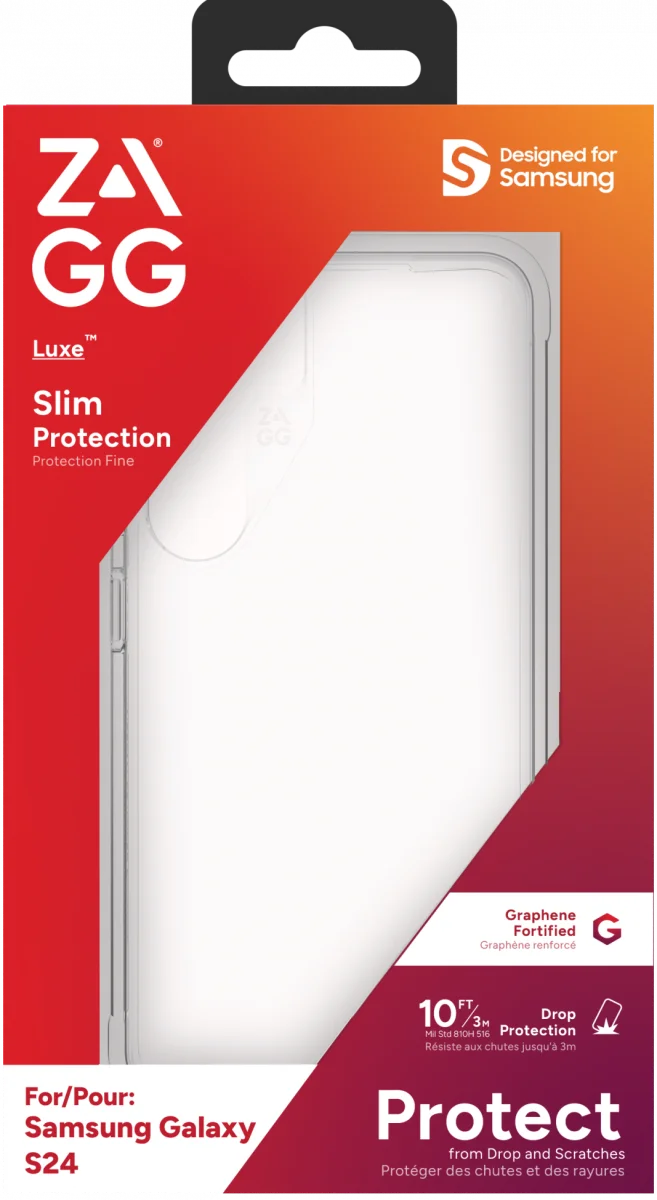 ZAGG Luxe Samsung Galaxy S24 Hoesje 3M Valbescherming Transparant afbeelding 11