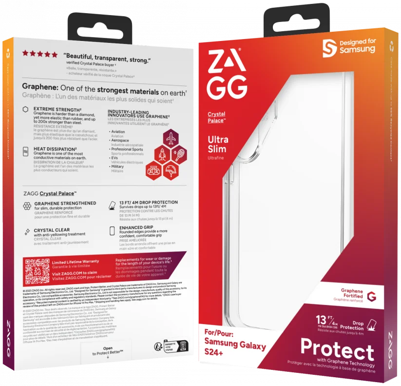 ZAGG Crystal Palace Samsung S24 Plus Hoesje 4M Drop Proof Transparant afbeelding 12
