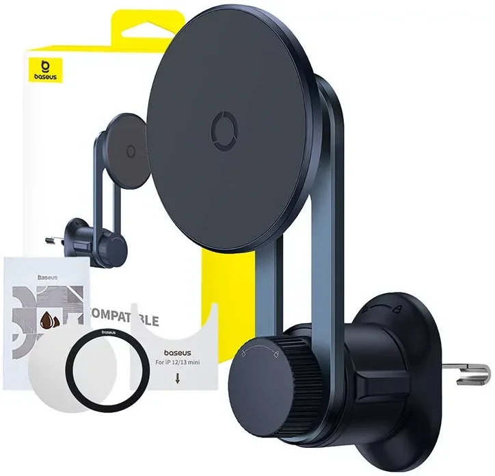 Baseus MagPro Magnetische MagSafe Ventilatierooster Auto Telefoonhouder Zwart afbeelding 12