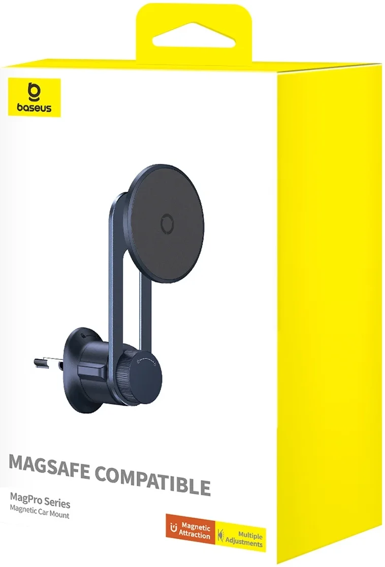 Baseus MagPro Magnetische MagSafe Ventilatierooster Auto Telefoonhouder Zwart afbeelding 13