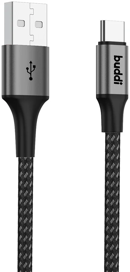Buddi Flex USB-A naar USB-C Kabel 12W Fast Charge 1M Zwart afbeelding 11