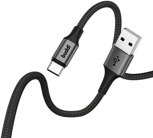 Buddi Flex USB-A naar USB-C Kabel 12W Fast Charge 1M Zwart afbeelding 13