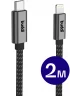 Buddi Flex USB-C naar Lightning Kabel 20W Fast Charge 2M Zwart