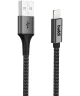 Buddi Flex USB-A naar Lightning Kabel 12W Fast Charge 30CM Zwart