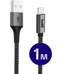 Buddi Flex USB-A naar Lightning Kabel 12W Fast Charge 1M Zwart