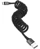 Buddi Flex USB-A naar USB-C Krul Kabel 12W Fast Charge 1M Zwart
