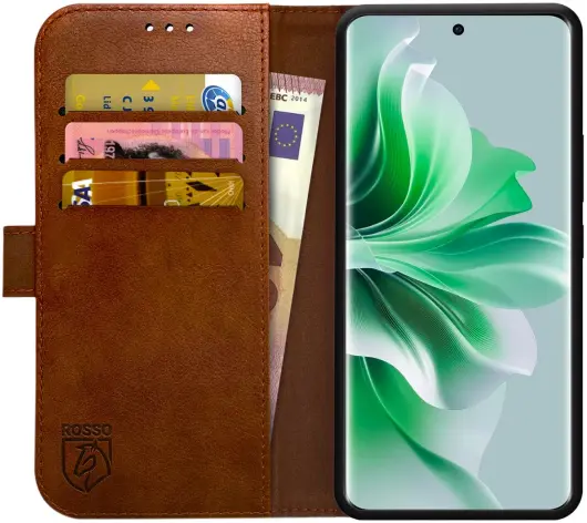 Rosso Element Oppo Reno 11 F Hoesje Book Case Wallet Bruin afbeelding 1