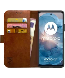 Rosso Element Motorola Moto G24 Power Hoesje Book Case Wallet Bruin