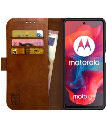 Rosso Element Motorola Moto G04 Hoesje Book Case Wallet Bruin