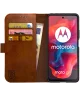 Rosso Element Motorola Moto G04 Hoesje Book Case Wallet Bruin