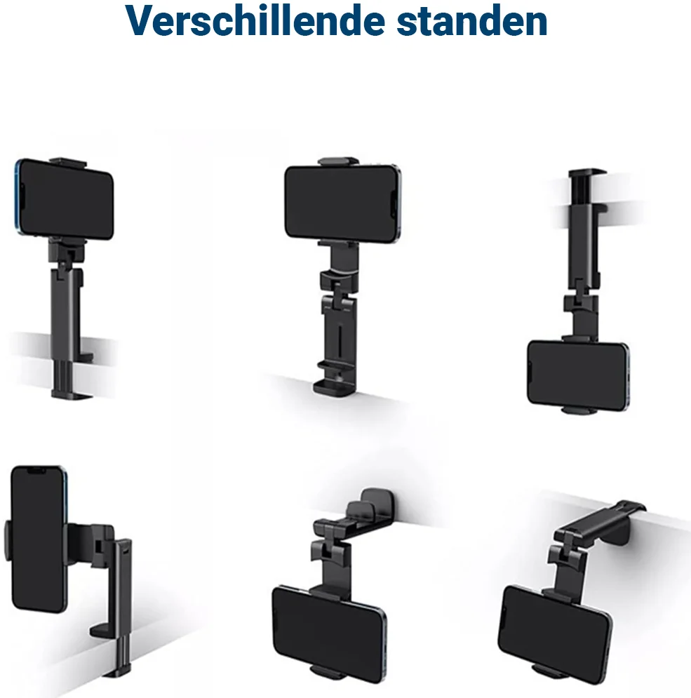 Universele Telefoonhouder 360° Draaibaar voor Vliegtuig / Koffer Zwart afbeelding 8