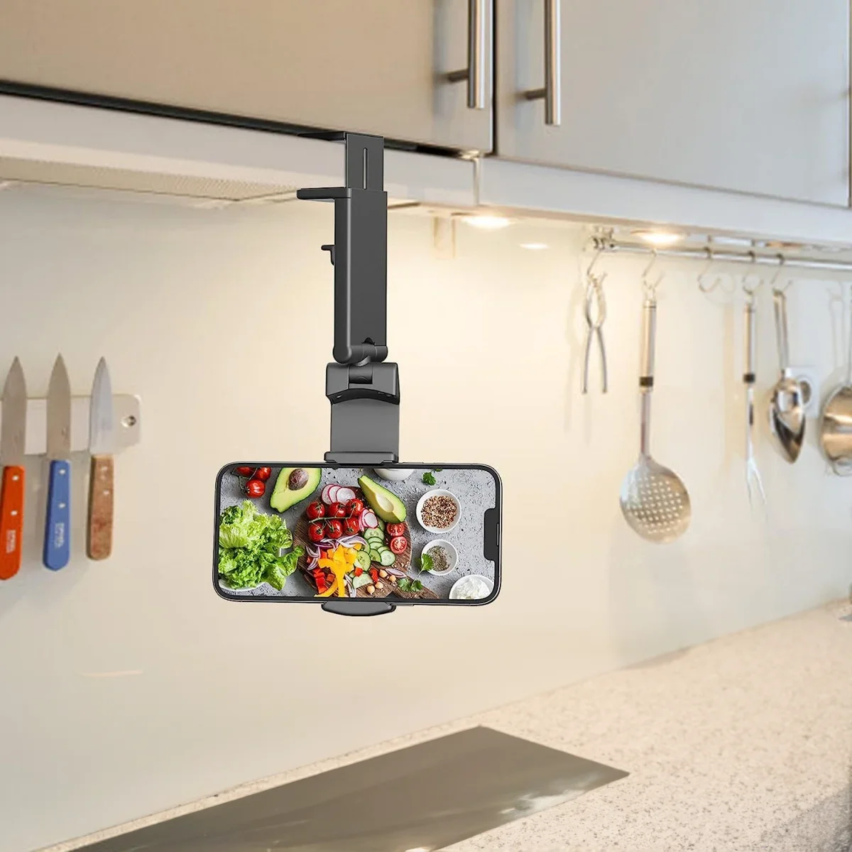 Universele Telefoonhouder 360° Draaibaar voor Vliegtuig / Koffer Zwart afbeelding 11