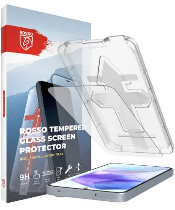 Rosso Samsung Galaxy A55 Tempered Glass Fingerprint en Case Friendly Screen Protectors