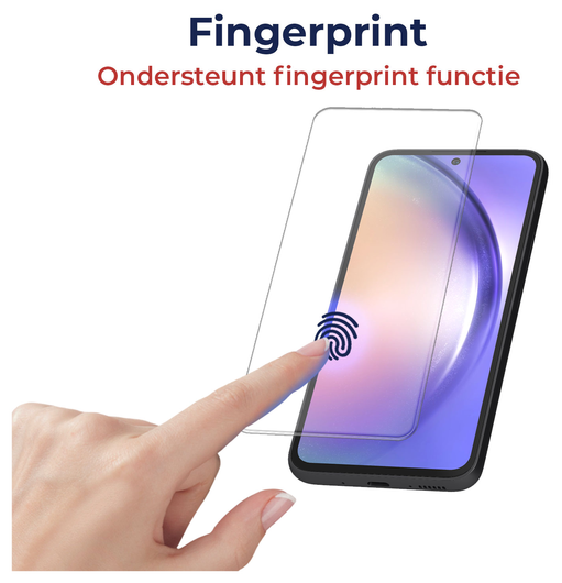 Rosso Samsung Galaxy A55 Tempered Glass Fingerprint en Case Friendly afbeelding 2