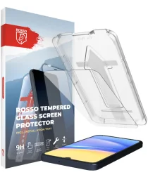 Rosso Samsung Galaxy A15 Tempered Glass Case Friendly met Installatietray