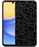 HappyCase Samsung Galaxy A15 Hoesje Flexibel TPU Luipaard Zwart Print