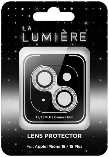 La Lumière Diamond Apple iPhone 15 / 15 Plus Camera Protector Zilver afbeelding 2