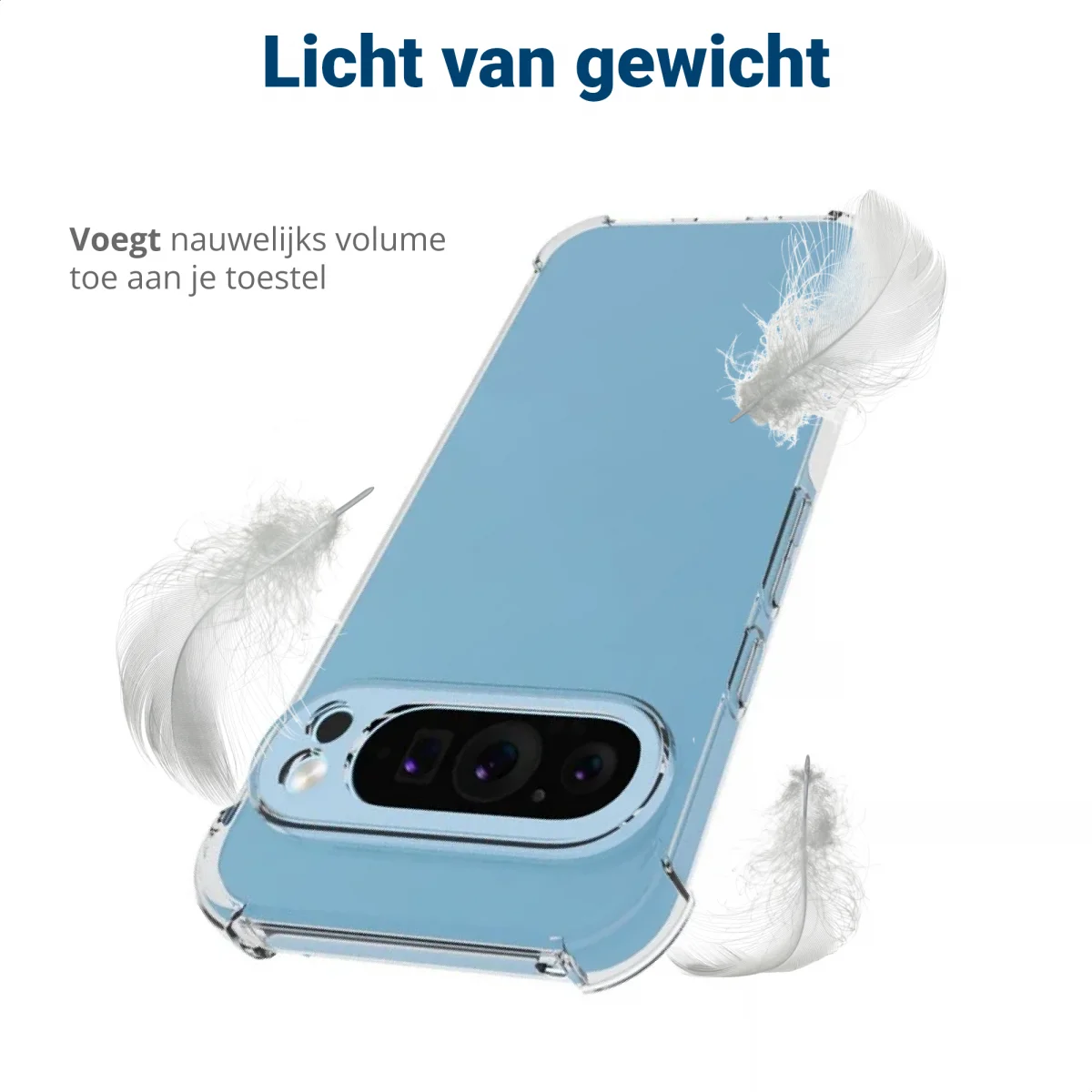 Google Pixel 9 Hoesje Schokbestendig en Dun TPU Back Cover Transparant afbeelding 5