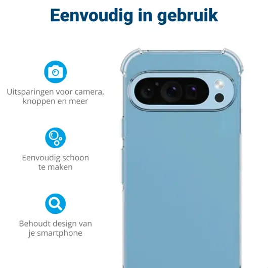 Google Pixel 9 Hoesje Schokbestendig en Dun TPU Back Cover Transparant afbeelding 6