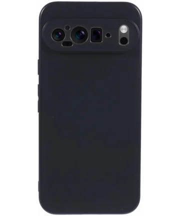 Google Pixel 9 Pro XL Hoesje Dun TPU Back Cover Matte Zwart Hoesjes