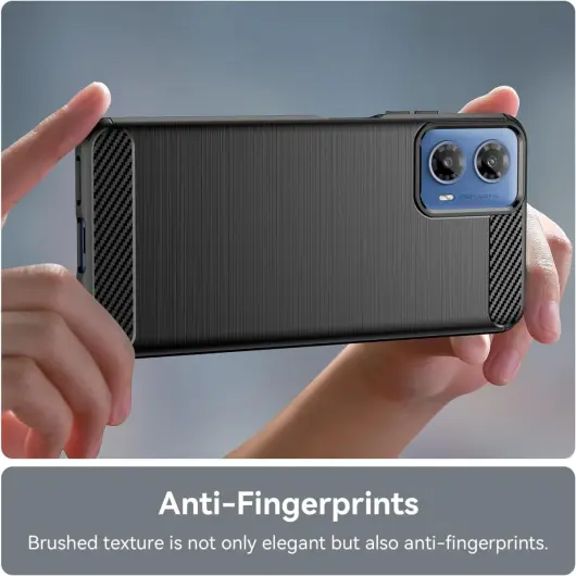 Motorola Moto G04 Hoesje Geborsteld TPU Flexibele Back Cover Zwart afbeelding 7