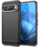 Google Pixel 9 / 9 Pro Hoesje Geborsteld TPU Flexibele Back Cover Zwart