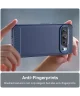 Google Pixel 9 / 9 Pro Hoesje Geborsteld TPU Flexibele Back Cover Blauw