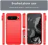 Google Pixel 9 Pro XL Hoesje Geborsteld TPU Flexibele Back Cover Rood afbeelding 5