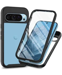 Google Pixel 9 / 9 Pro Hoesje Full Protect 360° Cover Hybride Zwart