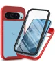 Google Pixel 9 / 9 Pro Hoesje Full Protect 360° Cover Hybride Rood