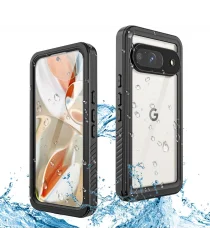 SBG Google Pixel 9 Waterdicht Hoesje Schokbestendig Transparant Zwart