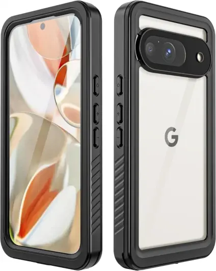 SBG Google Pixel 9 Waterdicht Hoesje Schokbestendig Transparant Zwart afbeelding 2