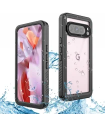 SBG Google Pixel 9 Pro Waterdicht Hoesje Schokbestendig Transparant Zwart