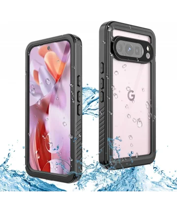 SBG Google Pixel 9 Pro Waterdicht Hoesje Schokbestendig Transparant Zwart Hoesjes