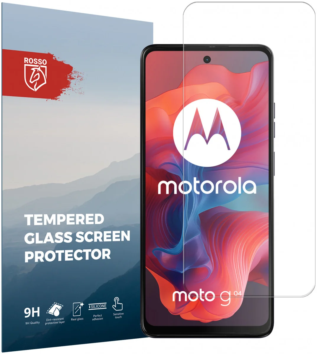 Rosso Motorola Moto G04 9H Tempered Glass Screen Protector afbeelding 1