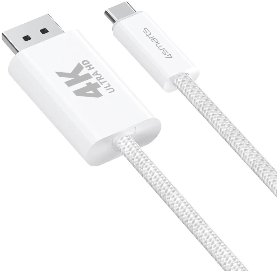 4smarts USB-C naar DisplayPort Video Kabel 4K 60Hz 2 Meter Wit afbeelding 7
