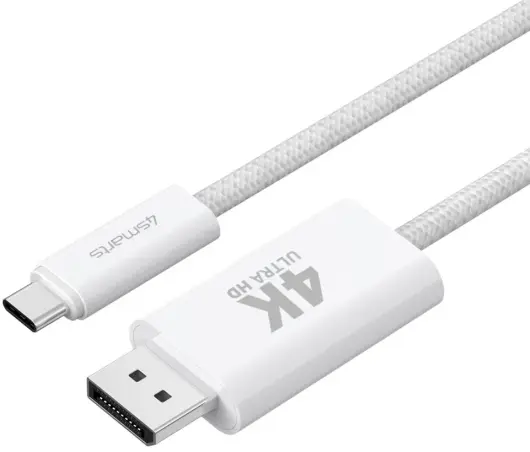 4smarts USB-C naar DisplayPort Video Kabel 4K 60Hz 2 Meter Wit afbeelding 8