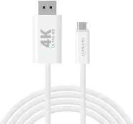 4smarts USB-C naar DisplayPort Video Kabel 4K 60Hz 2 Meter Wit