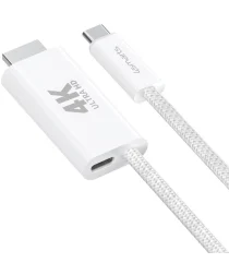 4smarts USB-C naar HDMI Video Kabel 4K 60Hz (100W) 2 Meter Wit