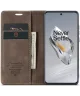 CaseMe 013 OnePlus 12 Hoesje Book Case met Standaard Coffee